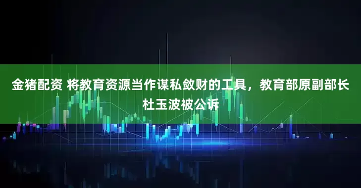 金猪配资 将教育资源当作谋私敛财的工具，教育部原副部长杜玉波被公诉