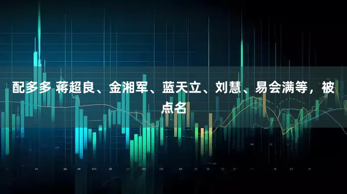 配多多 蒋超良、金湘军、蓝天立、刘慧、易会满等，被点名
